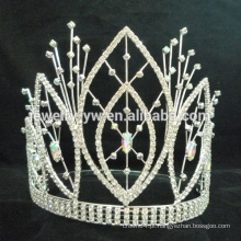 Grande venda quente tiara costume ab pedra strass representação coroa